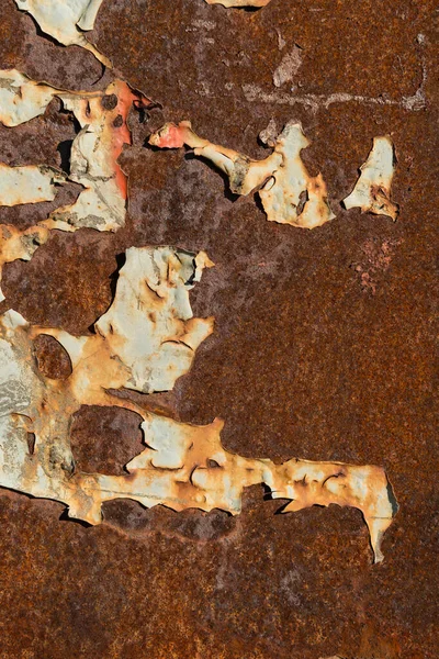 Pelar Pintura Placa Acero Oxidada — Foto de Stock