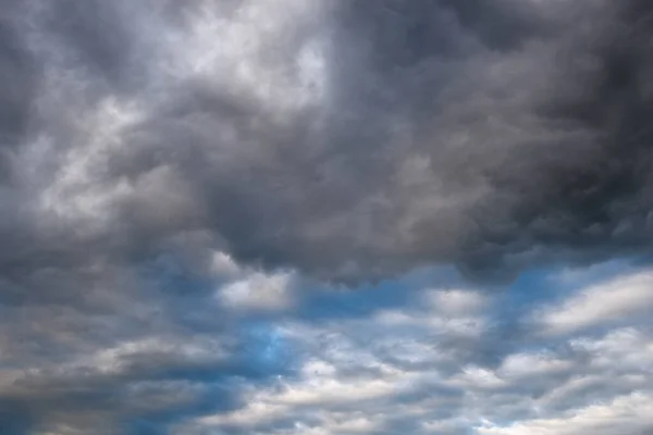 Dark Gray Nimbostratus Clouds White Clouds Covering Sky — Stock Photo, Image
