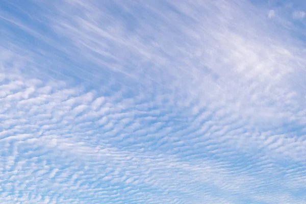 Cirrocumuls Felhők Kék Nyáron Reggel Háttér Jogdíjmentes Stock Képek