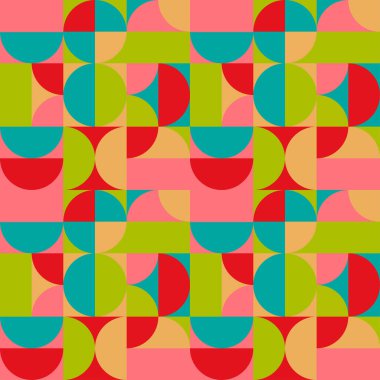 Basit bir geometrik resim posteri, basit bir şekil ve kırmızı tonlu figür. Soyut İskandinav tarzı. ESP 10.