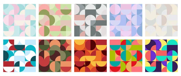Jednoduchý Geometrický Umělecký Plakát Jednoduchým Tvarem Postavou Barevných Odstínech Abstraktní — Stockový vektor