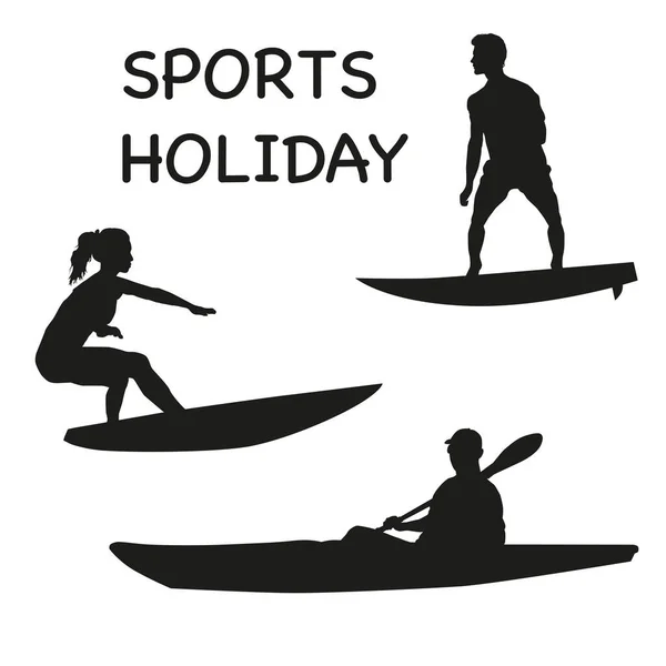 Ils Font Sport Sports Loisirs Sains Illustration Vectorielle Sports Actifs — Image vectorielle