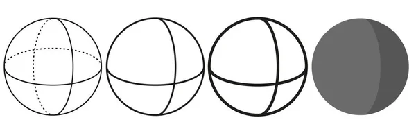 Ensemble Formes Cubiques Rondes Isolé Sur Fond Blanc Illustration Vectorielle — Image vectorielle