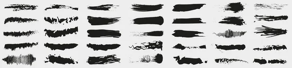 Jeu Pinceaux Vectoriels Brosses Sombres Pinceaux Artistiques Spe — Image vectorielle