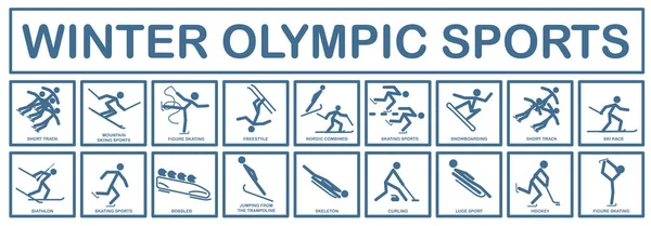 Winter Olympic sports. Set of sports icons. Winter Olympic sports icons. EPS 10.