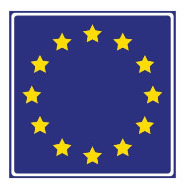 Avrupa 'nın yol işaretleri. Avrupa Birliği 'nin işareti. Yol işaretleri. EPS 10.