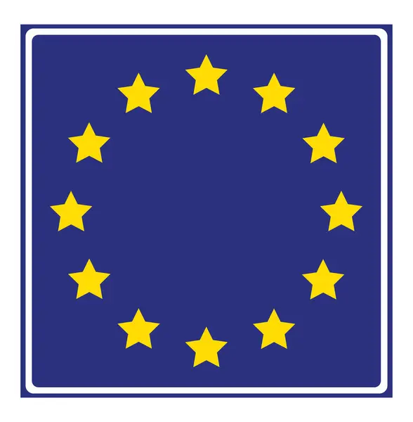 Segnali Stradali Dell Europa Segno Dell Unione Europea Segnali Stradali — Vettoriale Stock