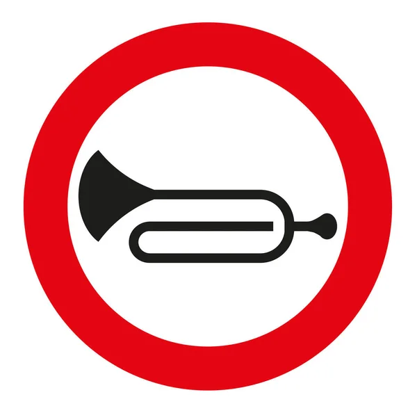 Знаки Руху Забороняють Звуковий Сигнал Заборона Сигналу Дорожні Знаки Епс — стоковий вектор