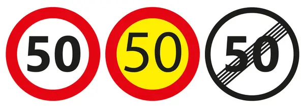 Επιτάχυνση Απαγορεύσεων Κυκλοφορίας Απαγόρευση Ταχύτητας Οδικές Πινακίδες Eps — Διανυσματικό Αρχείο