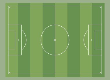 Futbol sahası ya da yeşil çimen efektli futbol sahası. Vektör grafikleri. EPS 10.