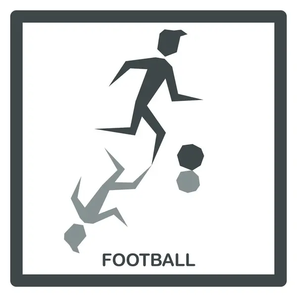 Futbol Ikona Piłkarza Piłkarz Rysunek Plakaty Projekt Druk Moda Futbolowa — Wektor stockowy
