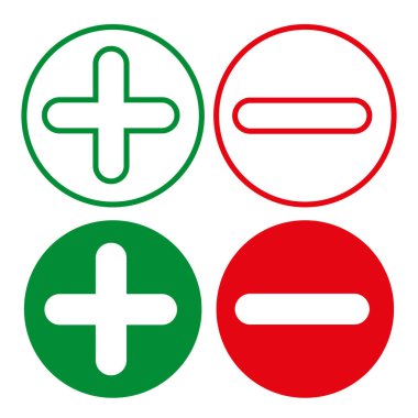 Oy kullanma, seçim yapma düğmeleri. Yuvarlak şekilli kontrol işaretleri. Tamam işaret ve X simgesi. EPS 10.