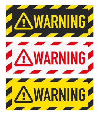 Güvenlik uyarısı. Güvenlik ve uyarı işaretleri. EPS 10.