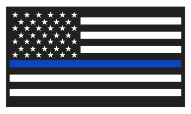 Amerikan bayrağının vektör görüntüsü. Amerikan polis bayrağı. ABD bayrağının vektör illüstrasyonu. EPS 10.