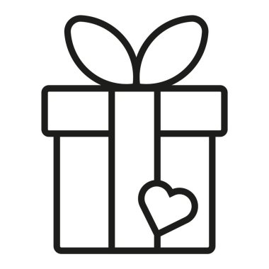 İnce bir hediye. Hediye kutusu. Dekoratif tatil eşyası. EPS 10.