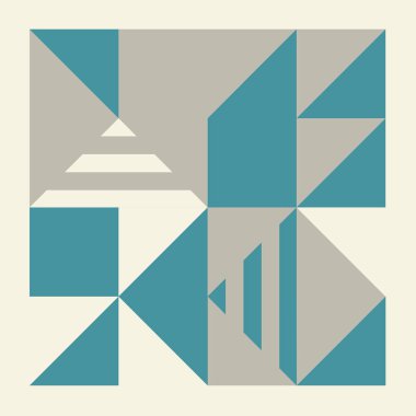 Geçmişi. Geometrik sanat posteri gibi basit bir şekil. Soyut geometrik stil. ESP 10.