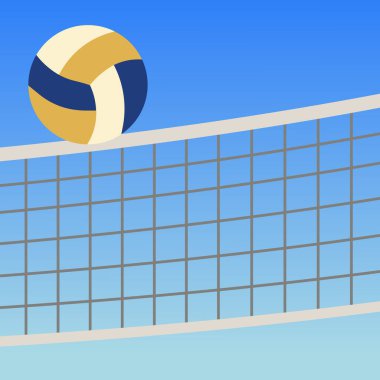 Voleybol kalede oynuyor. Voleybol sahada. Voleybol maçı. EPS 10.