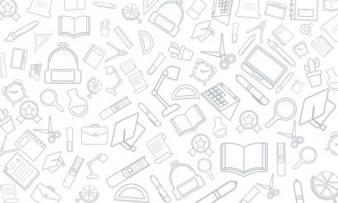 Okulun afiş illüstrasyonuna komik tasarım, afiş okulu, uiux tasarımı, iniş sayfası için iyi