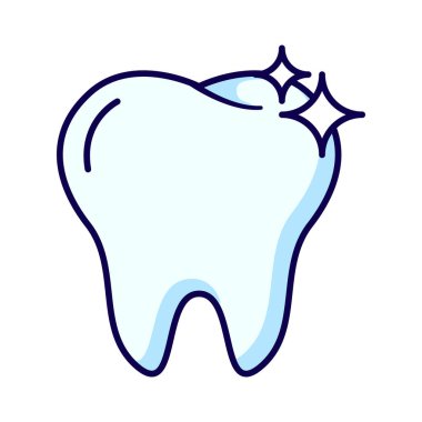 Tıbbi, sağlık ve dişçilikle ilgili tasarımlar için ideal olan parlak dişlerin minimalist bir taslak simgesi.
