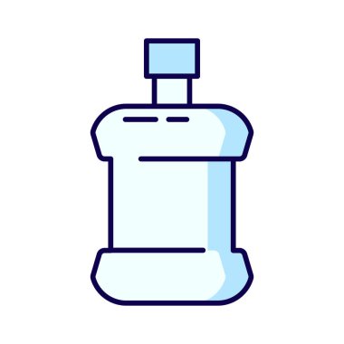 Tıbbi, sağlık ve dişçilikle ilgili tasarımlar için ideal bir diş hekiminin minimalist ağız gargarası tasarımı ikonu.