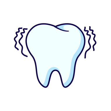 Tıbbi, sağlık ve dişçilikle ilgili tasarımlar için hassas bir diş hekiminin minimalist bir özet ikonu.
