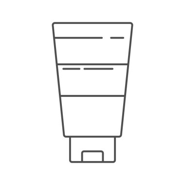 Minimalist yüz yıkama şişesi ikonu pembe aksanlı, modern, ince çizgi şeklinde. Güzellik, cilt bakımı, spa, sağlık, ürün ambalajlama, sosyal medya ve dijital pazarlama için ideal.