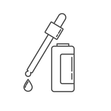 Pürüzsüz ve minimalist bir cilt bakımı şişesi simgesi. Tasarım serum gibi temel cilt ürünlerini temsil ediyor.