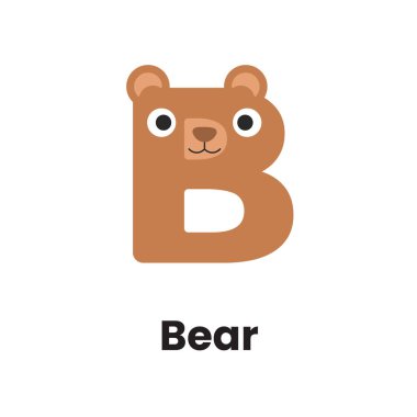 Canlı renkleri ve eğlenceli tasarımları olan yaratıcı hayvan temalı alfabe. 