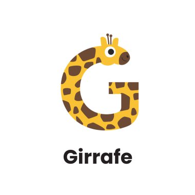 Canlı renkleri ve eğlenceli tasarımları olan yaratıcı hayvan temalı alfabe. 