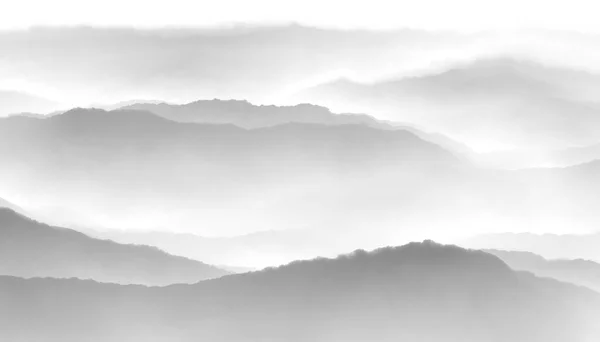 朝の山の風景 — ストック写真
