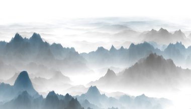 Dağ manzaralı gökyüzü dağları doğa