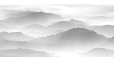 Dağ manzaralı gökyüzü dağları doğa