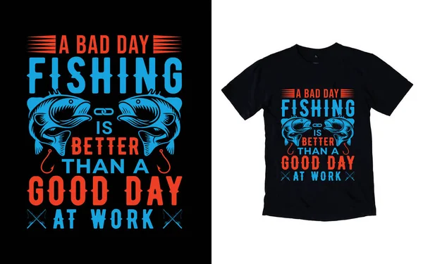 Balıkçılık tipografi vektör t-shirt tasarımı