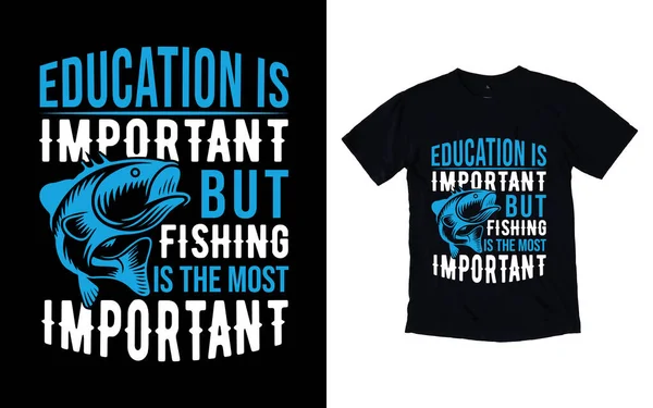Balıkçılık tipografi vektör t-shirt tasarımı