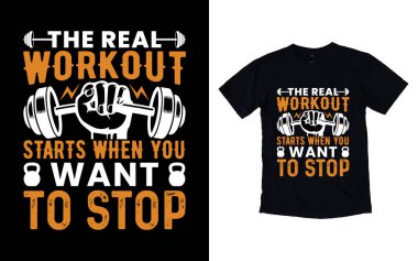 Vektör tipografi tişört tasarımları, spor salonu alıntıları, fitness tişörtü tasarımı