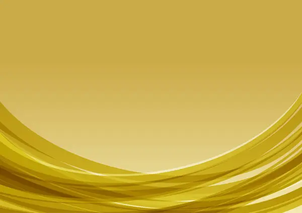 Shining Abstract Gold Wave Background — Stock Vector