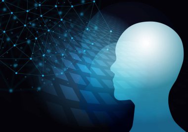 Yakın gelecekteki yapay zeka dijital görüntü arkaplanı