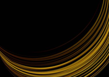 Soyut altın dalga siyah arkaplan