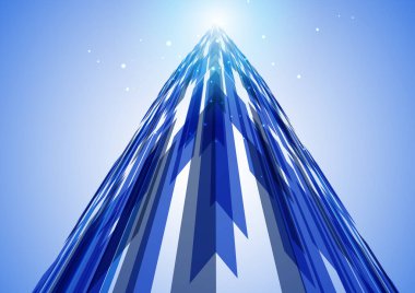 mavi yükselen dijital ağ arkaplanı