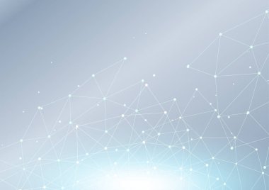 bağlı gümüş dijital ağ arkaplanı