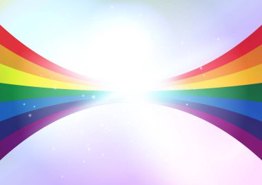 Gökkuşağı rengi soyut dalga arkaplanı yayılıyor