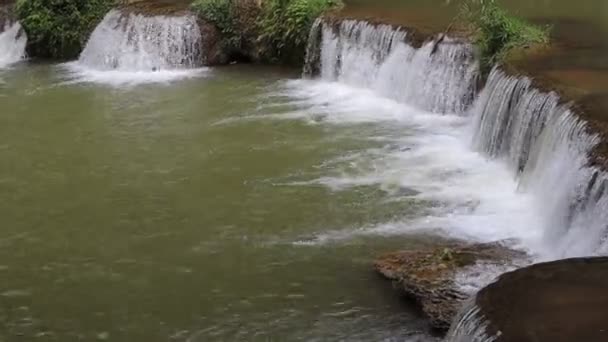 Národní Park Namtokchetsaonoi Vodopád Hlubokém Lese Provincii Saraburi Thajsko — Stock video