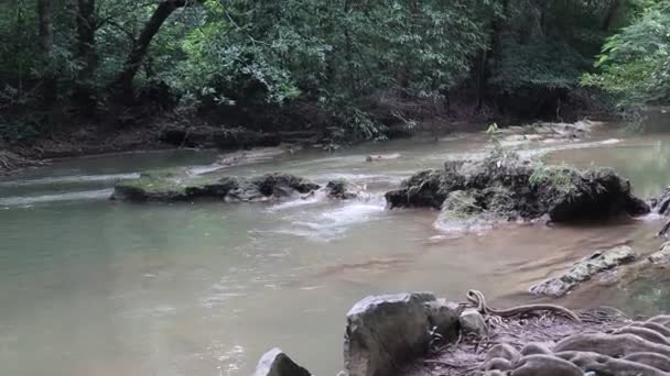 Εθνικό Πάρκο Namtokchetsaonoi Καταρράκτης Βαθύ Δάσος Στην Επαρχία Saraburi Ταϊλάνδη — Αρχείο Βίντεο