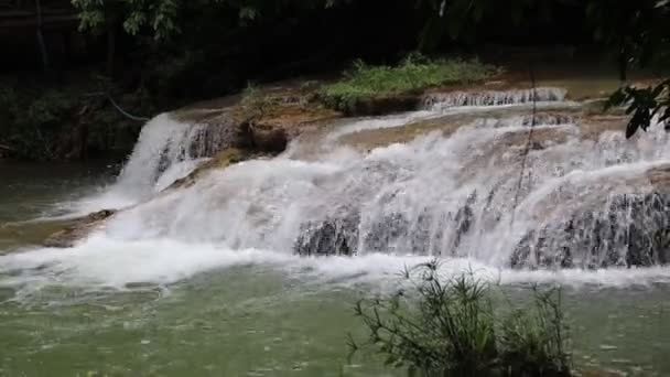 Parque Nacional Namtokchetsaonoi Cascada Bosque Profundo Provincia Saraburi Tailandia — Vídeo de stock