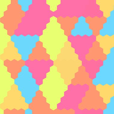 Kusursuz geometrik desen, karalama biçimi Parlak renkli arkaplan vektörü çizimi