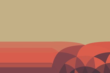 Metnin için alanı olan soyut arkaplan. Geometrik şekiller. Tasarımınız için bej arkaplan, resimleme.