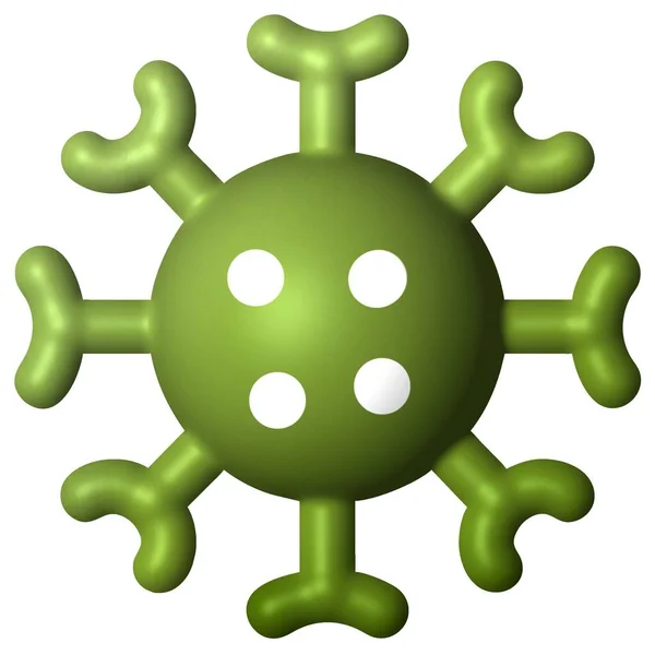 Coronavirus Covid Symbol Auf Weißem Hintergrund — Stockfoto