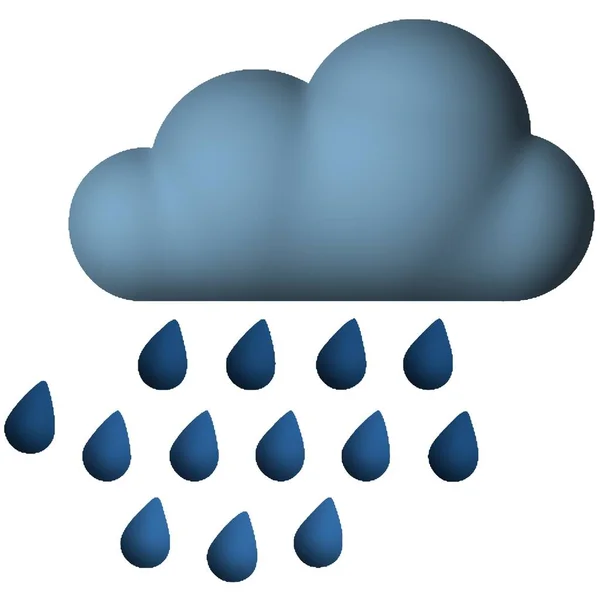 Hochwertige Wettervorhersagesymbole Mit Realistischen Regentropfen Perfekt Ihren Wetterbezogenen Projekten Einen — Stockfoto