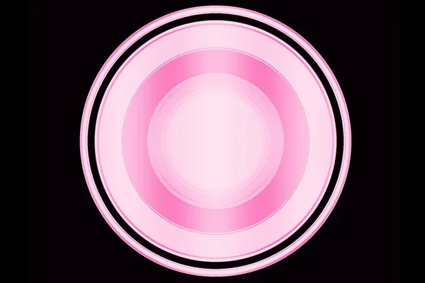 pink circle on black background  Abstract art illustration, style similar to a plate or record.