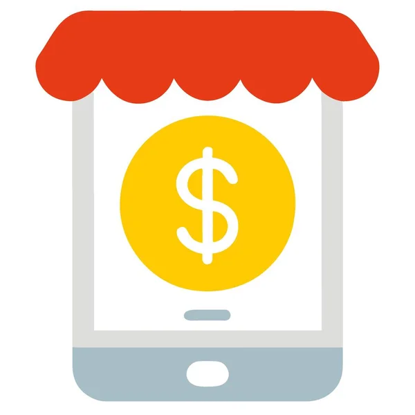 Uygulamalar ve web siteleri için ekranda dolar işareti olan akıllı telefon